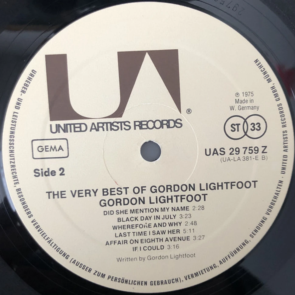 Gordon Lightfoot - The Very Best Of Gordon Lightfoot