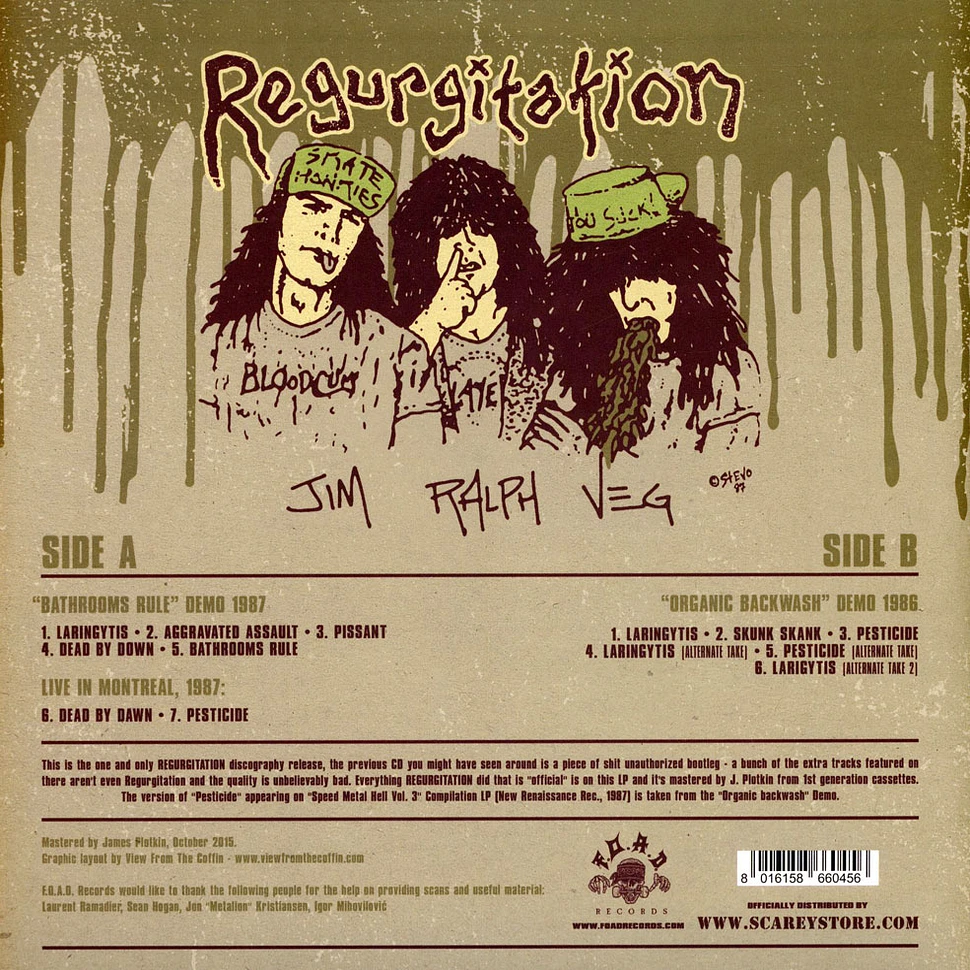 Regurgitation - Bathrooms Rule! - Complete Recordings 1986/1987 Green Swirl Vinyl Edition