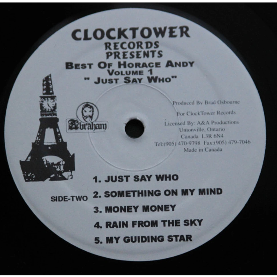 Horace Andy - Best Of Horace Andy Volume 1 - Just Say Who