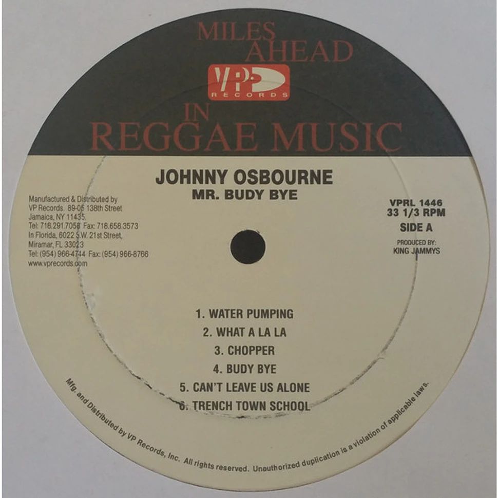 Johnny Osbourne - Mr. Budy Bye