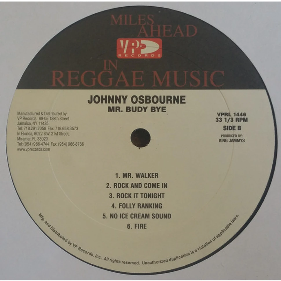 Johnny Osbourne - Mr. Budy Bye