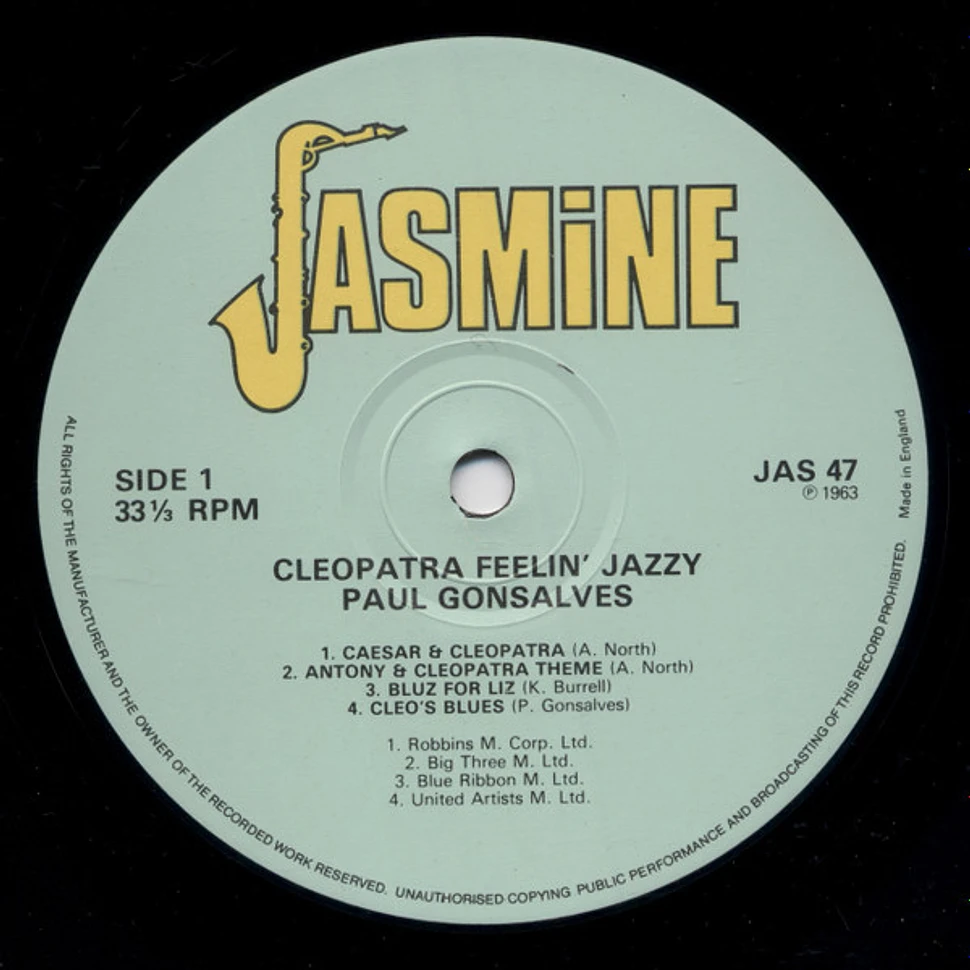 Paul Gonsalves - Cleopatra Feelin' Jazzy