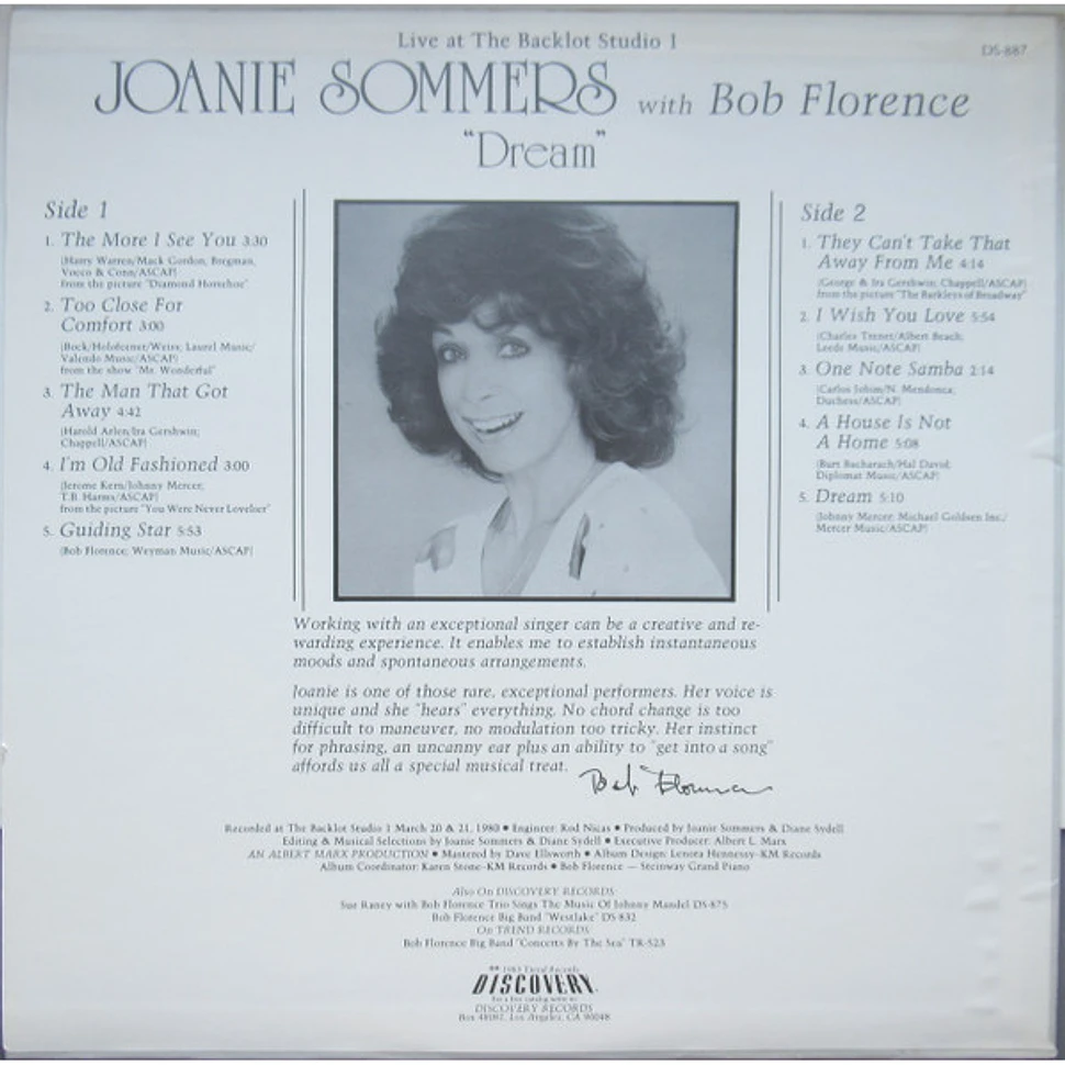 Joanie Sommers With Bob Florence - Dream