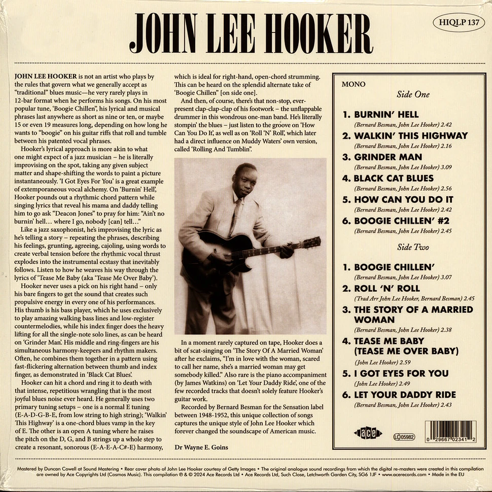 John Lee Hooker - Sensation ~ Documenting The Sensation Recordings 1948-52