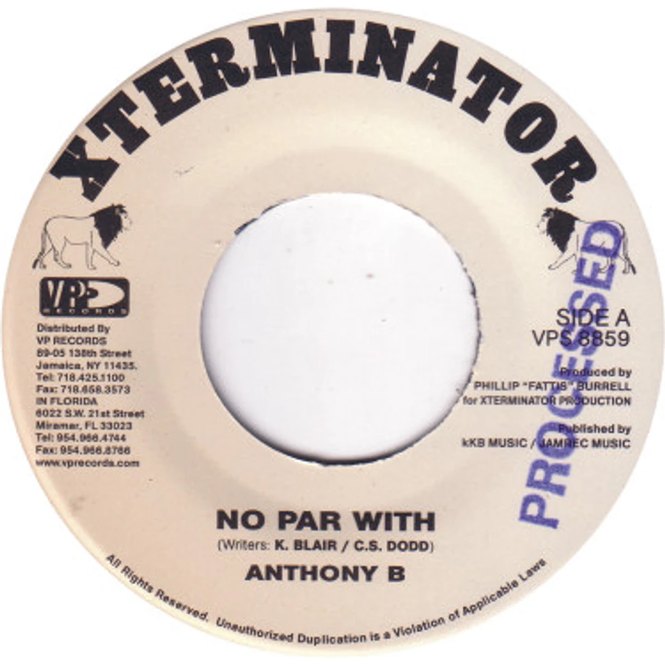 Anthony B - No Par With