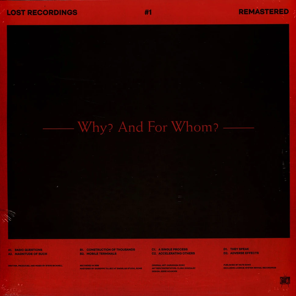 Steve Bicknell - Lost Recordings #1 - Why? And For Whom?