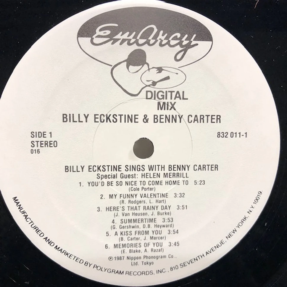 Billy Eckstine. Benny Carter. Helen Merrill - Billy Eckstine Sings With Benny Carter