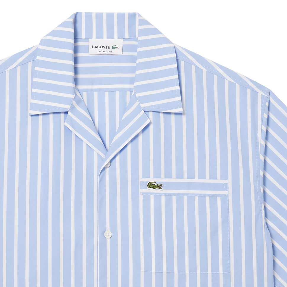 Lacoste - Relaxed Fit Short Sleeved Striped Shirt