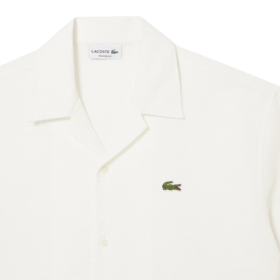 Lacoste - Short Sleeved Textured Monochrome Shirt