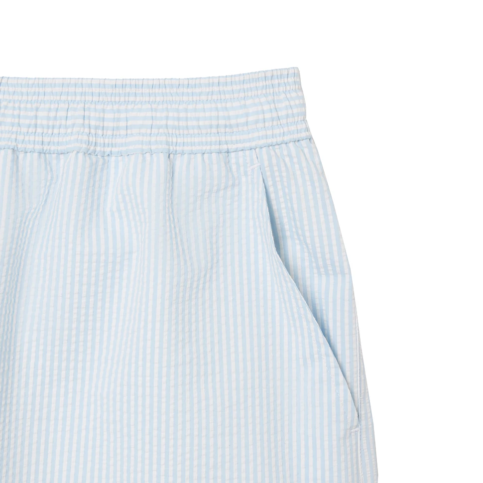 Lacoste - Striped Seersucker Swim Trunks