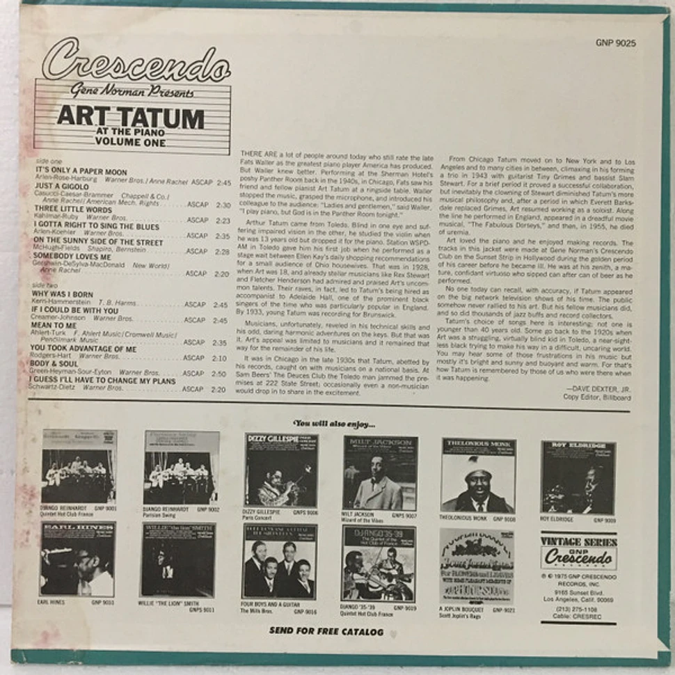 Art Tatum - Art Tatum At The Crescendo Vol. I