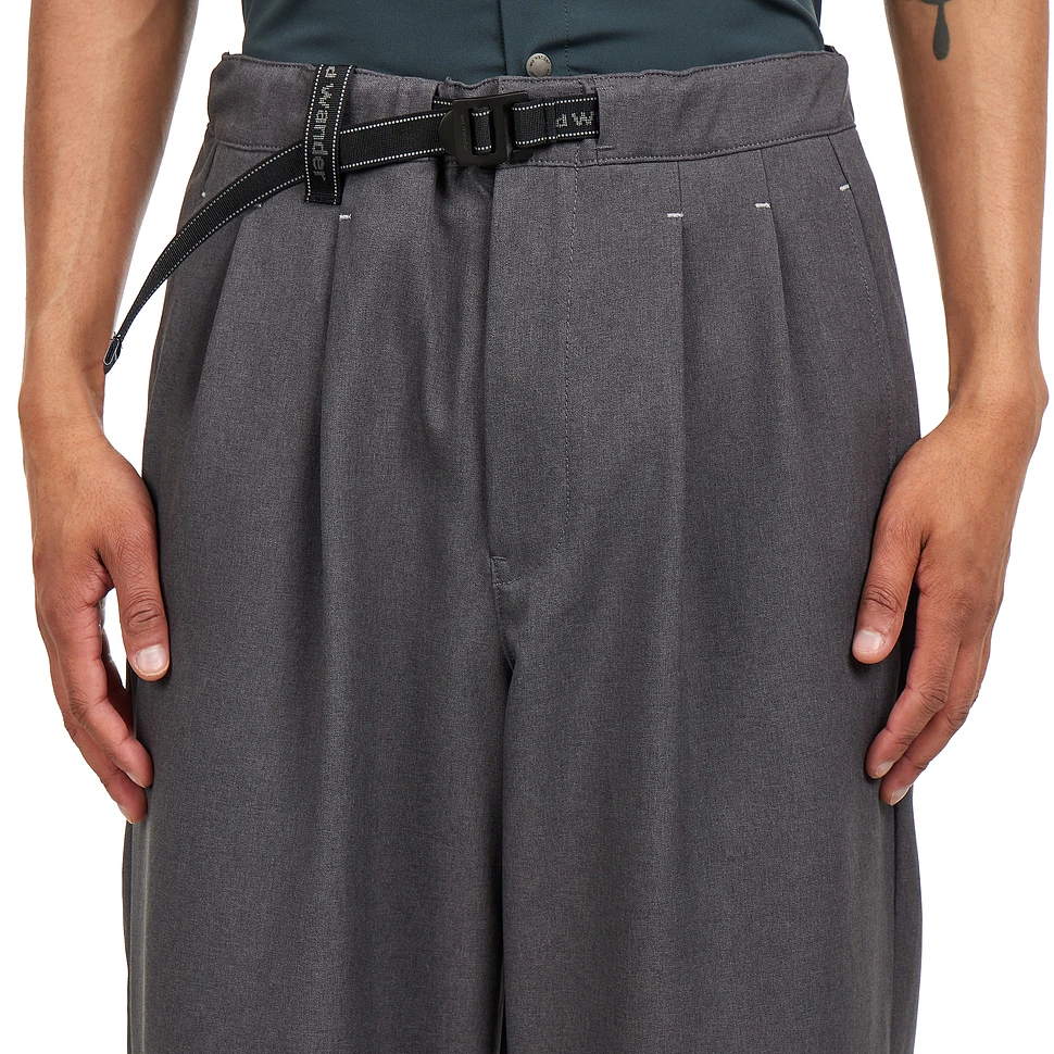 and wander - PE Melange Twill Wide Pants (Gray) | HHV