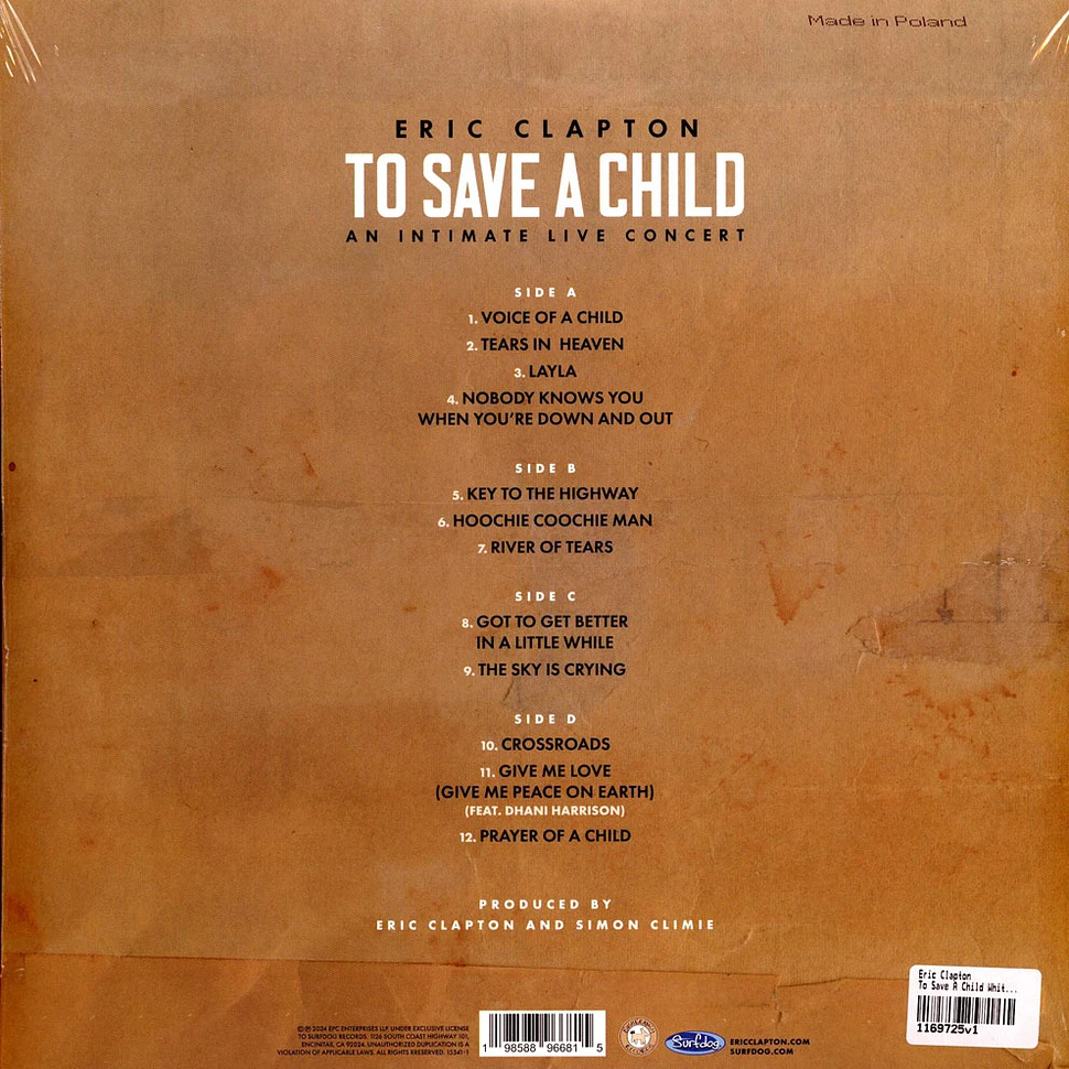 Eric Clapton - To Save A Child White Vinyl Edition