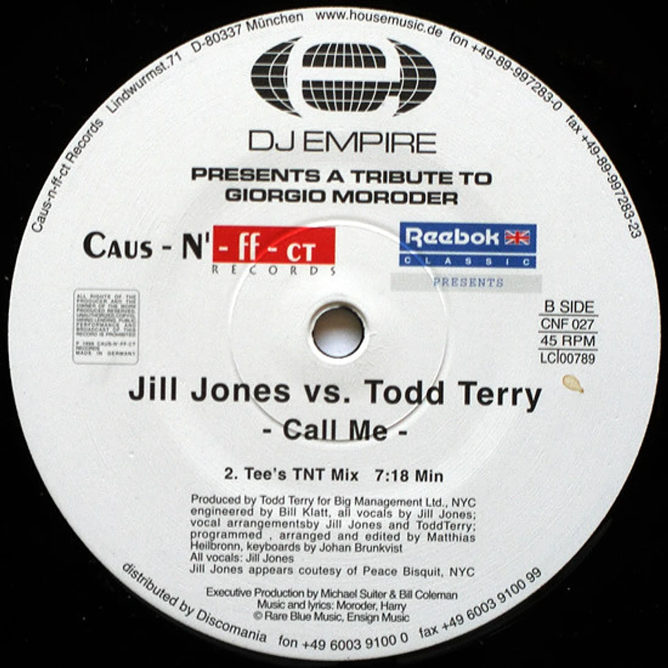 Jill Jones Vs. Todd Terry - Call Me