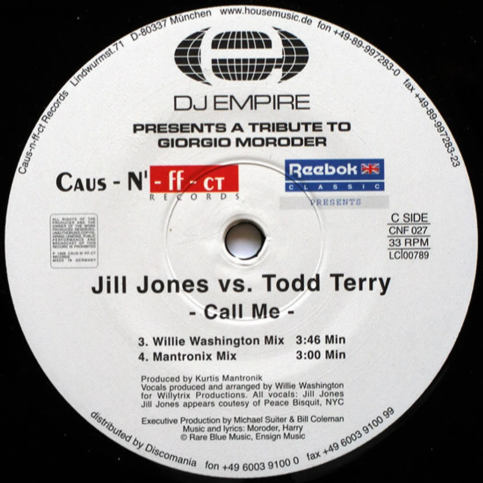 Jill Jones Vs. Todd Terry - Call Me