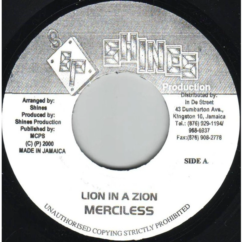 Merciless / Jack-A-Diamond - Lion In A Zion / Dup Dap Day