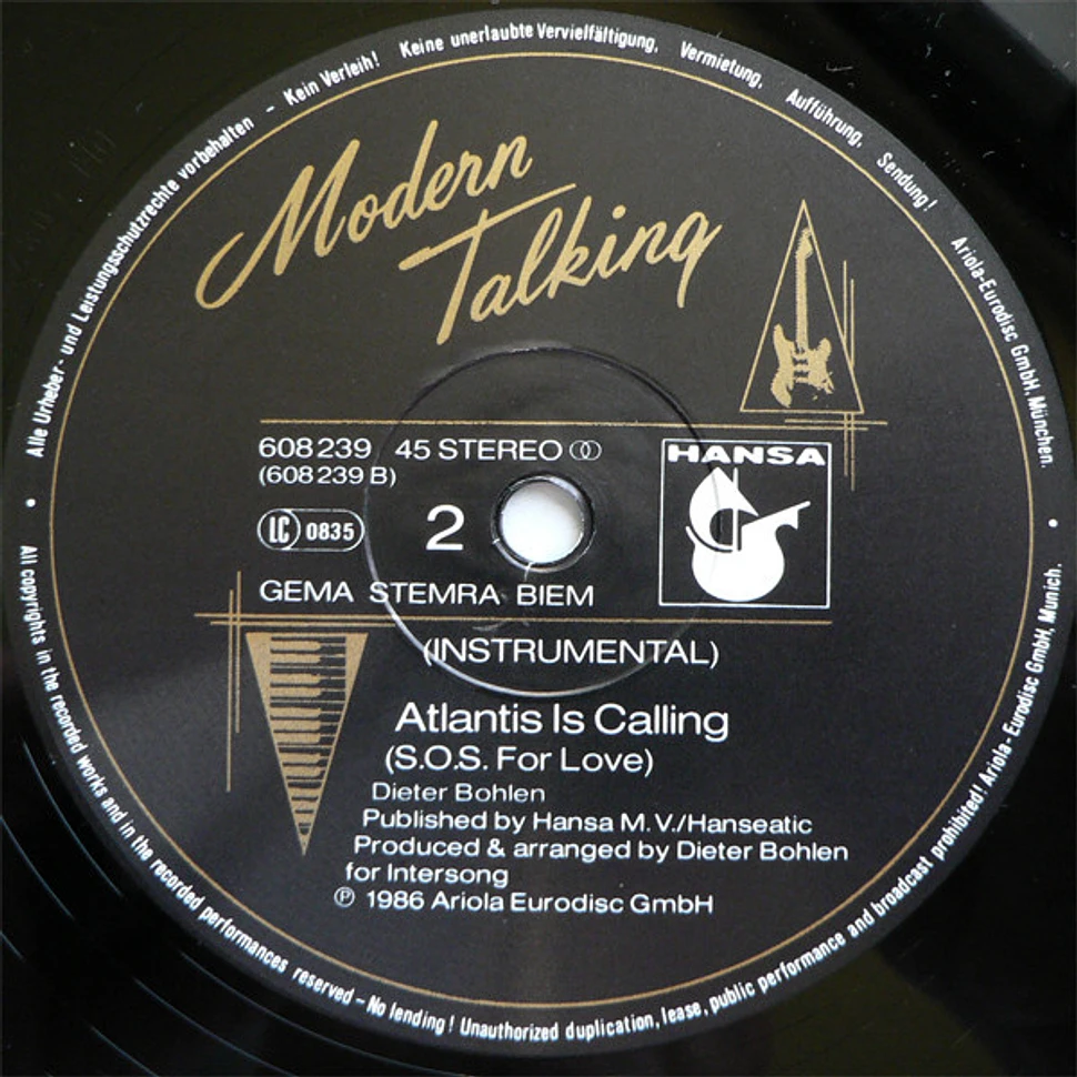 Modern Talking - Atlantis Is Calling (S.O.S. For Love) (Extended Version)