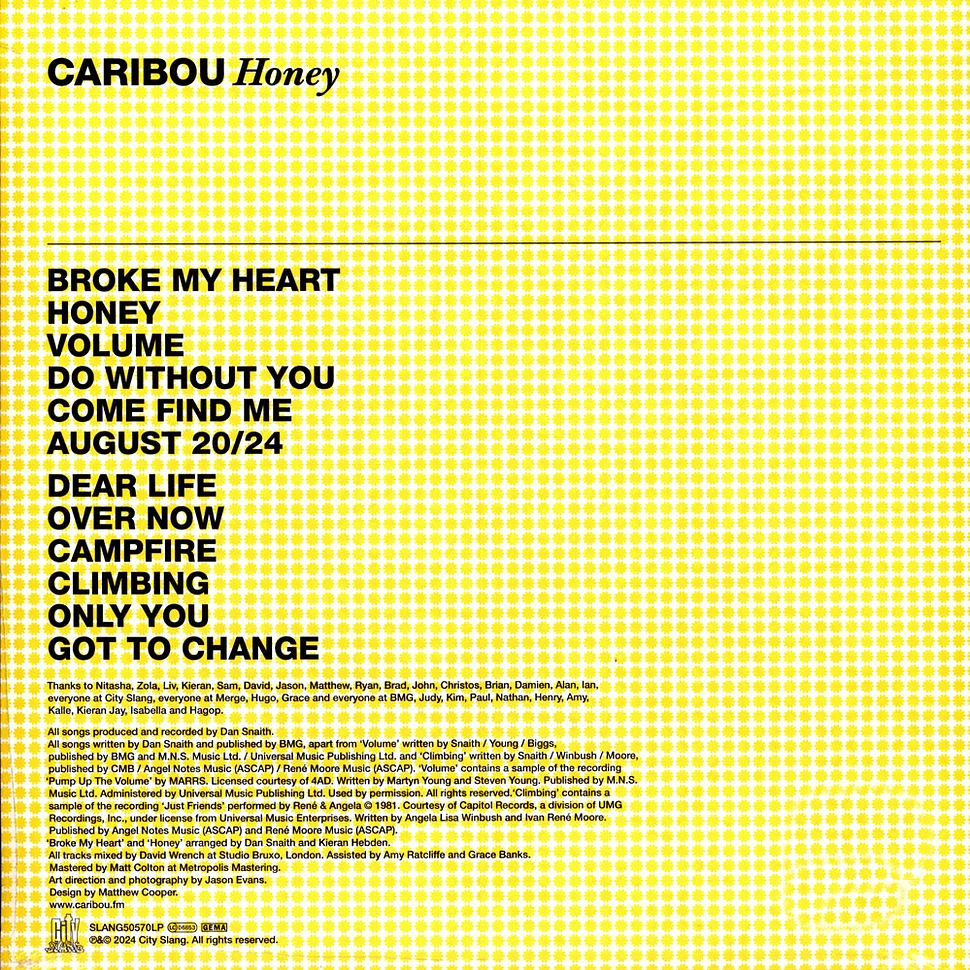 Caribou - Honey Yellow Vinyl Edition