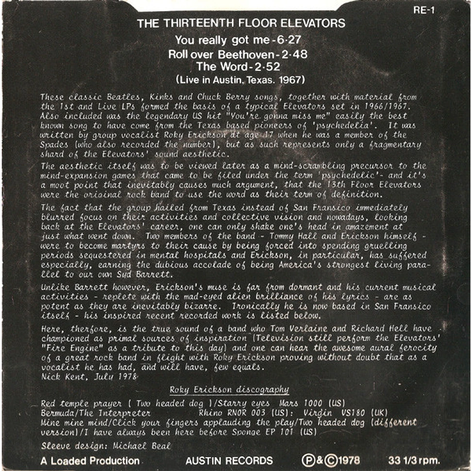 13th Floor Elevators - You Really Got Me