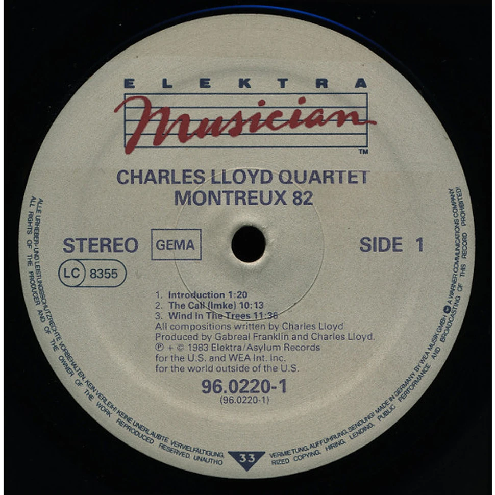 The Charles Lloyd Quartet - Montreux 82