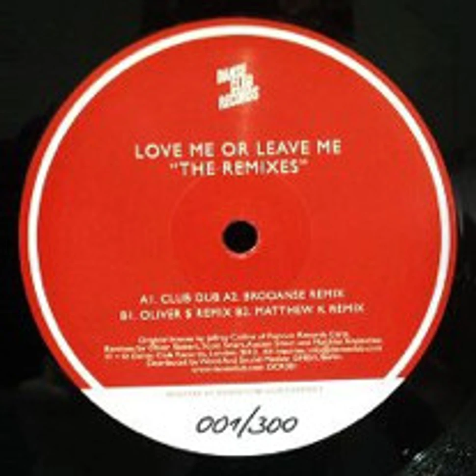 Cherie Lee - Love Me Or Leave Me "The Remixes"