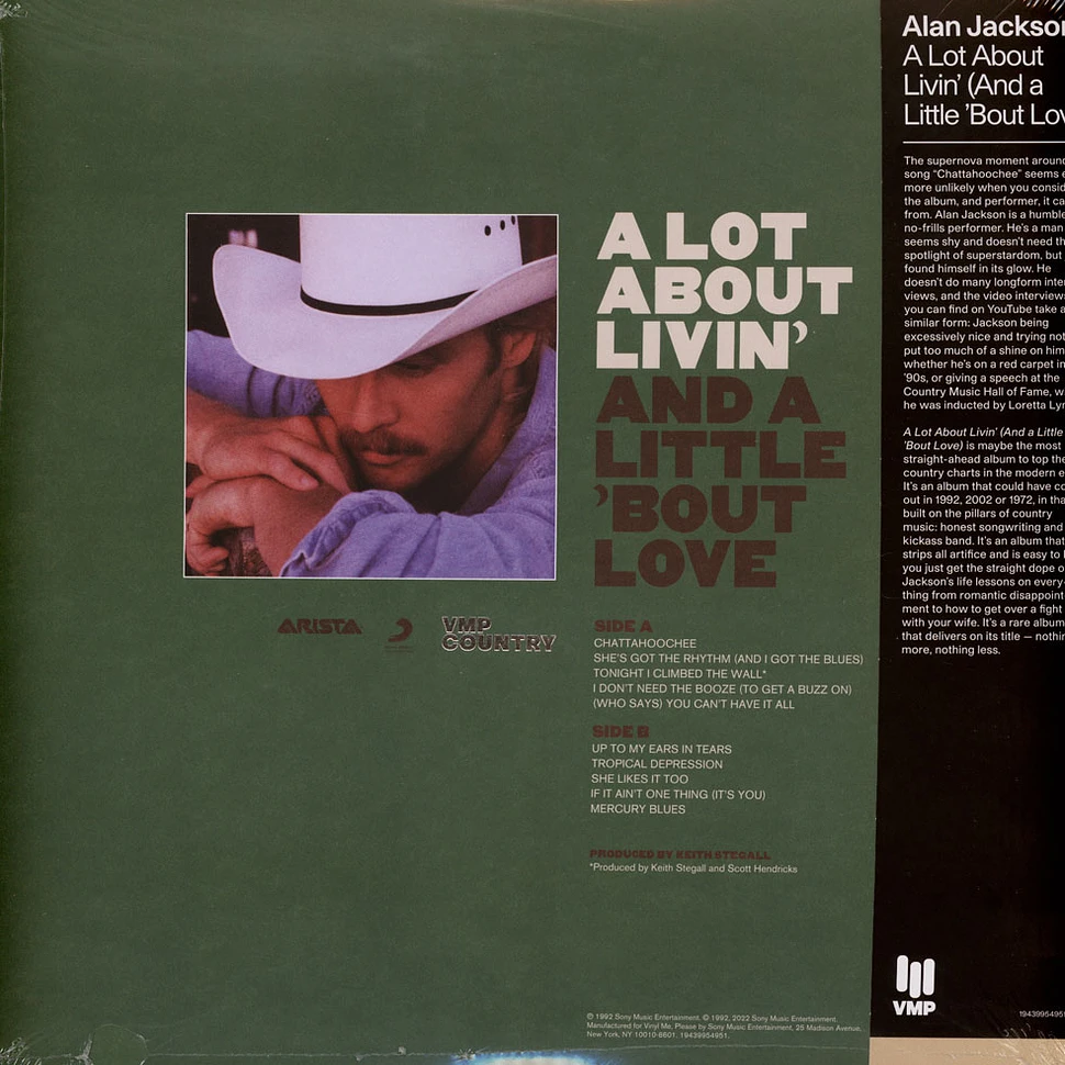 Alan Jackson - A Lot About Livin' (And A Little 'Bout Love) Vinyl Me, Please Edition