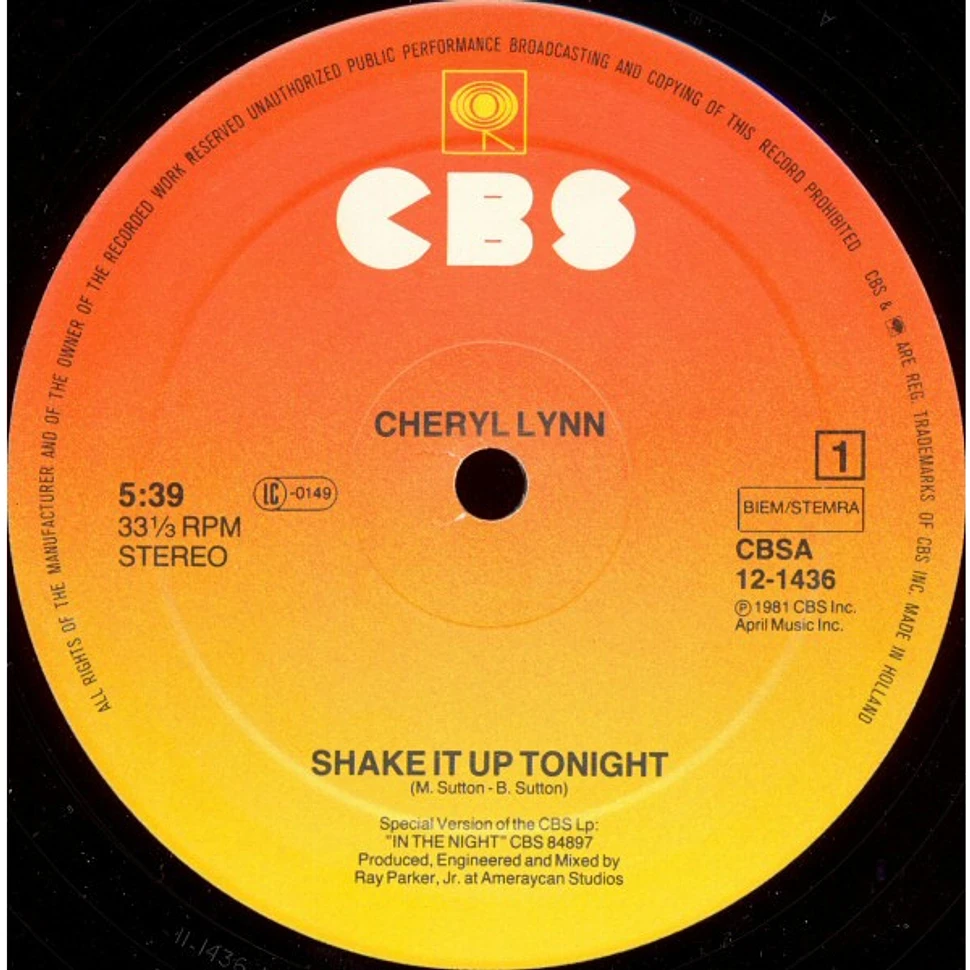 Cheryl Lynn - Shake It Up Tonight