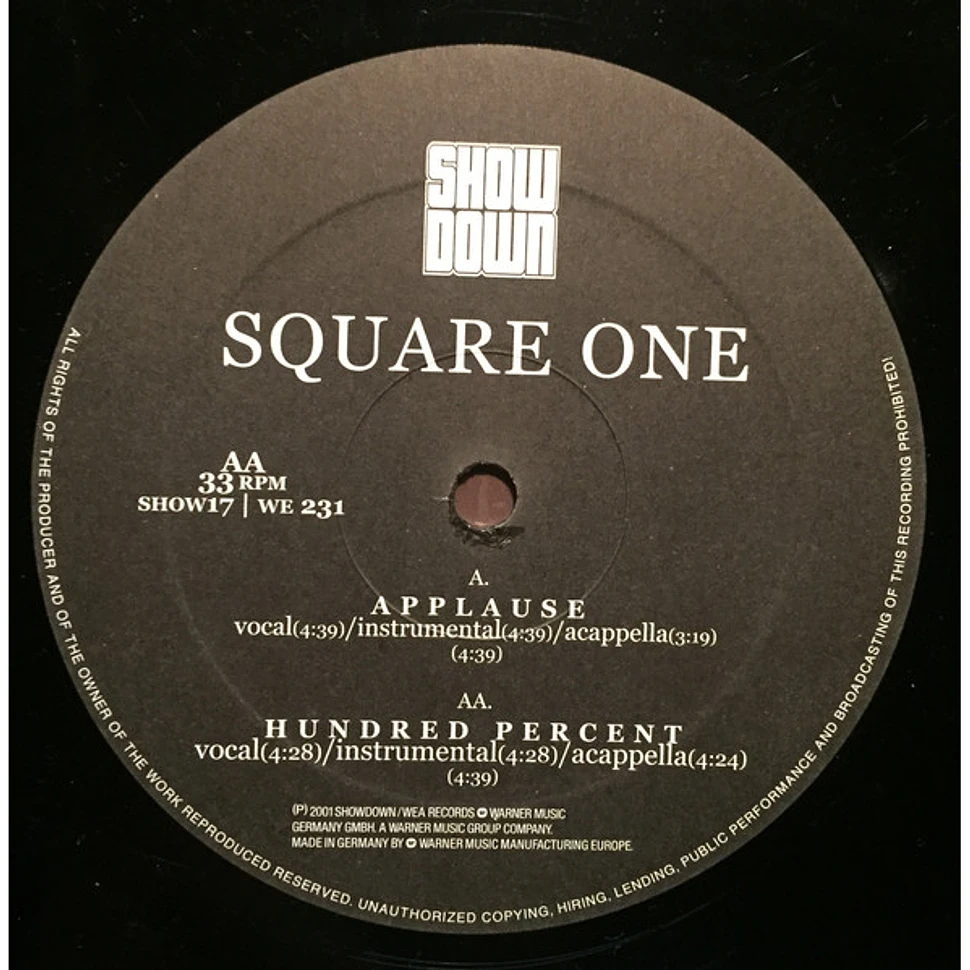 Square One - Applause / Hundred Percent