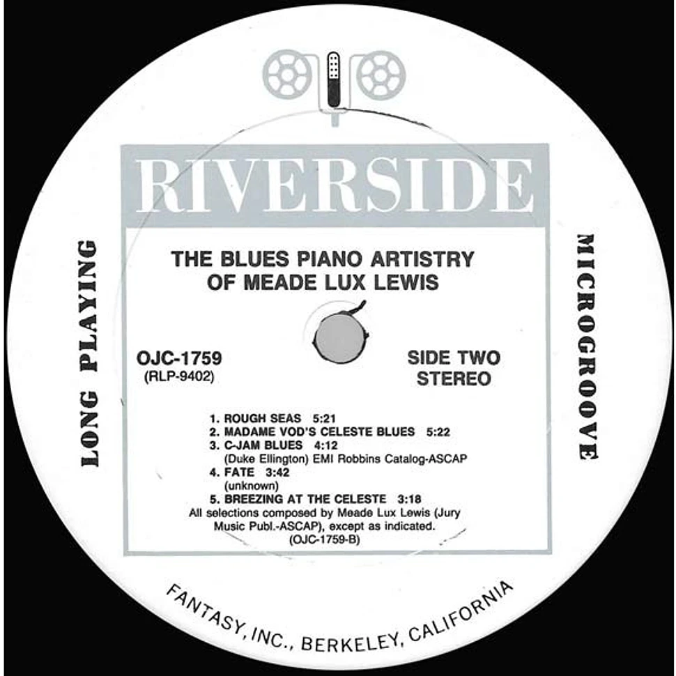 Meade "Lux" Lewis - The Blues Piano Artistry Of Meade Lux Lewis