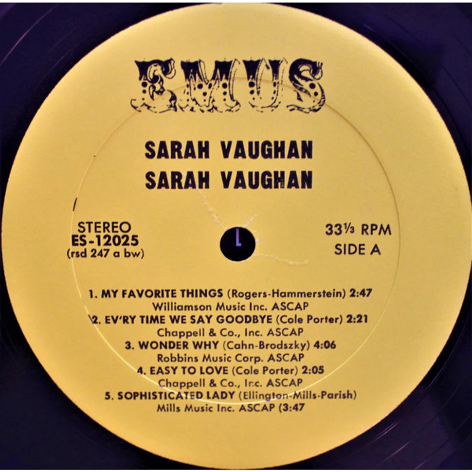 Sarah Vaughan - After Hours