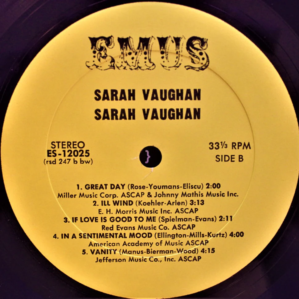 Sarah Vaughan - After Hours