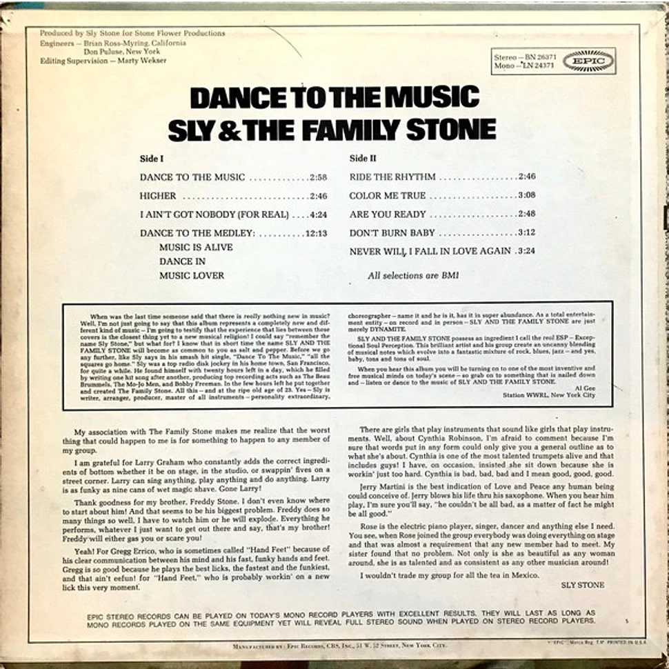 Sly & The Family Stone - Dance To The Music