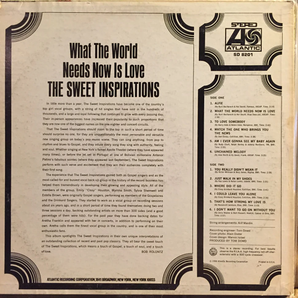 The Sweet Inspirations - What The World Needs Now Is Love