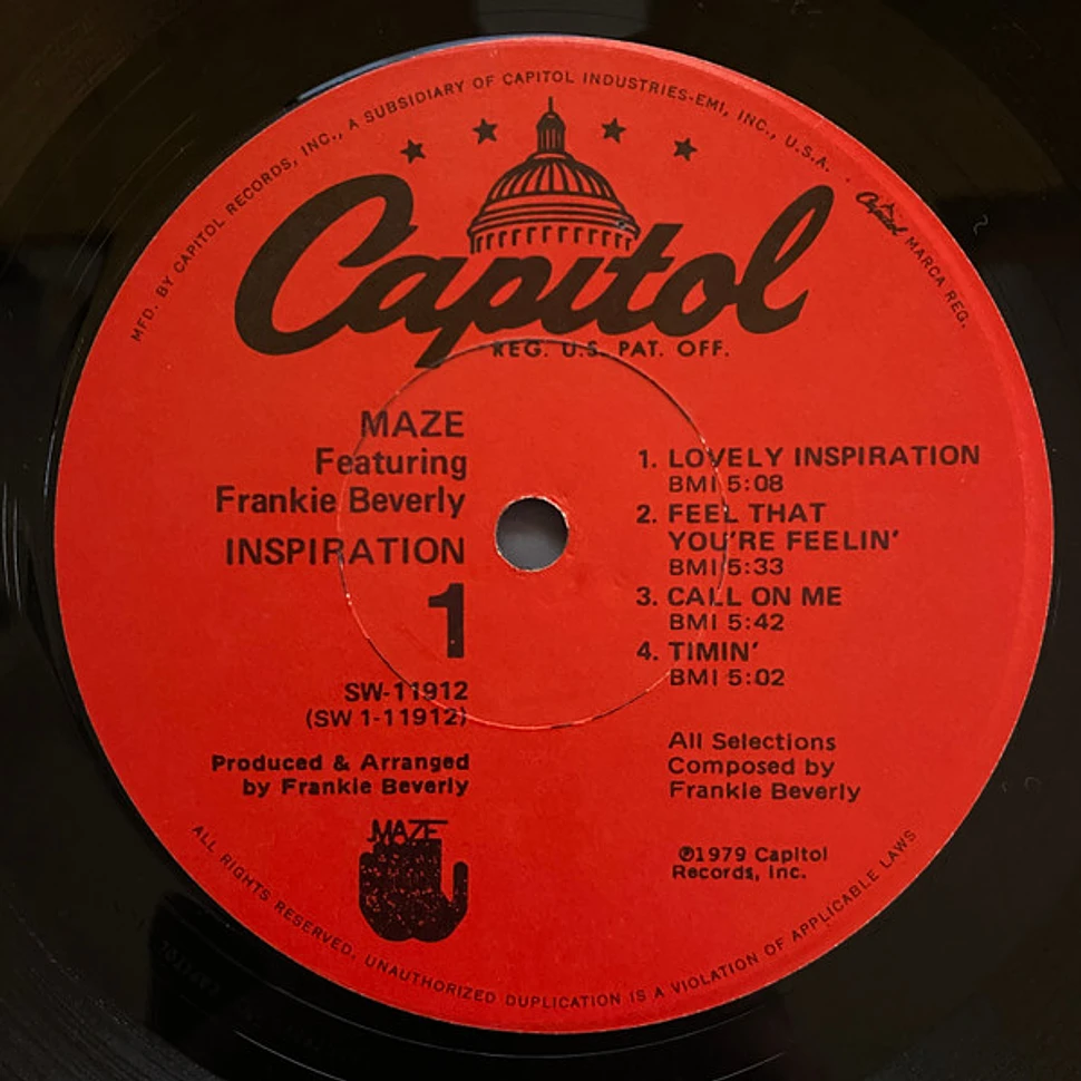 Maze Featuring Frankie Beverly - Inspiration