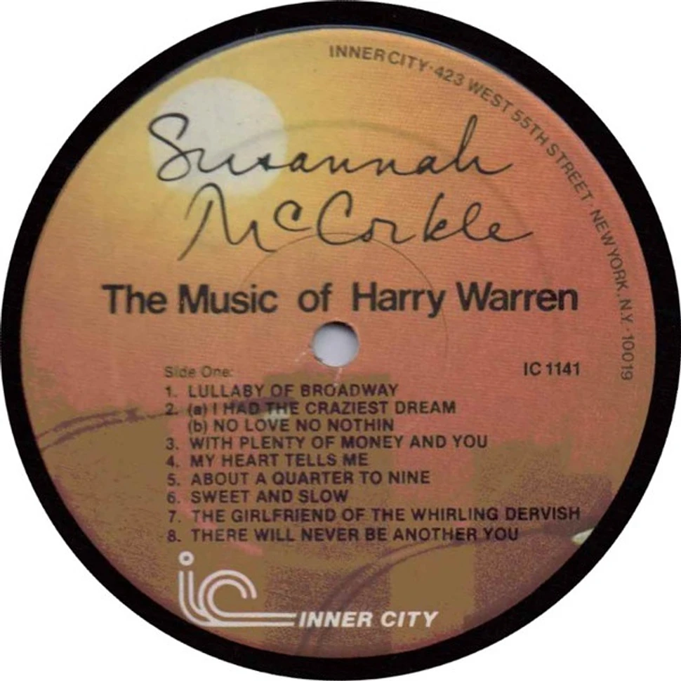 Susannah McCorkle - The Music Of Harry Warren