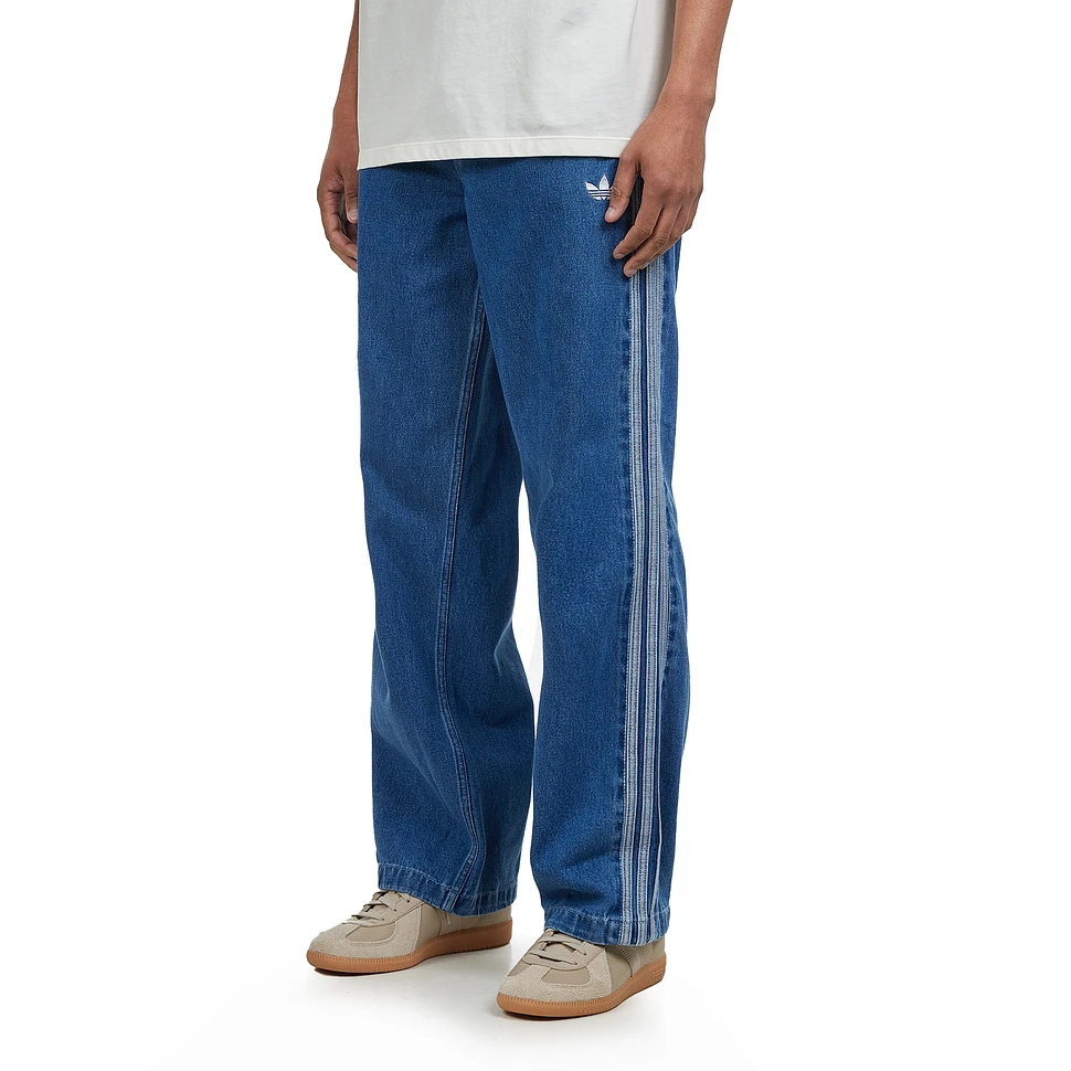 adidas Adicolor Denim Firebird Pants (Medium Blue Denim) HHV