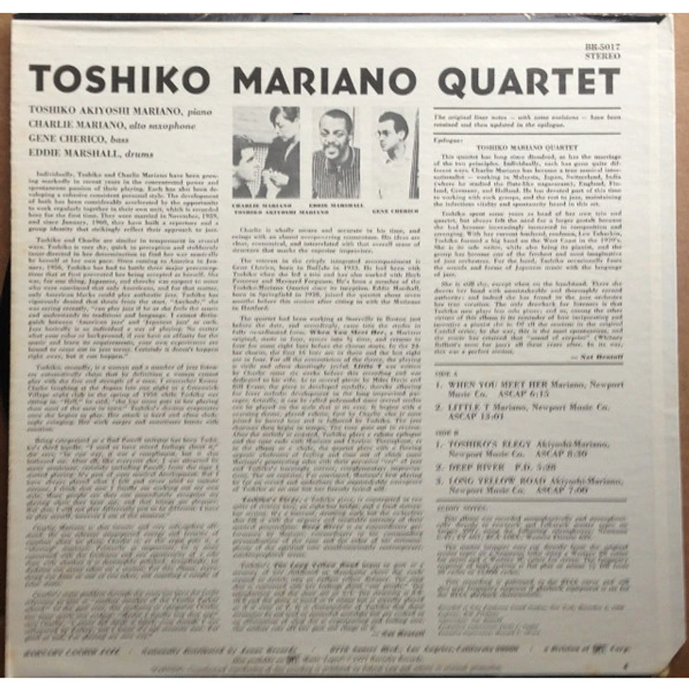 Toshiko Mariano Quartet - Toshiko Mariano Quartet