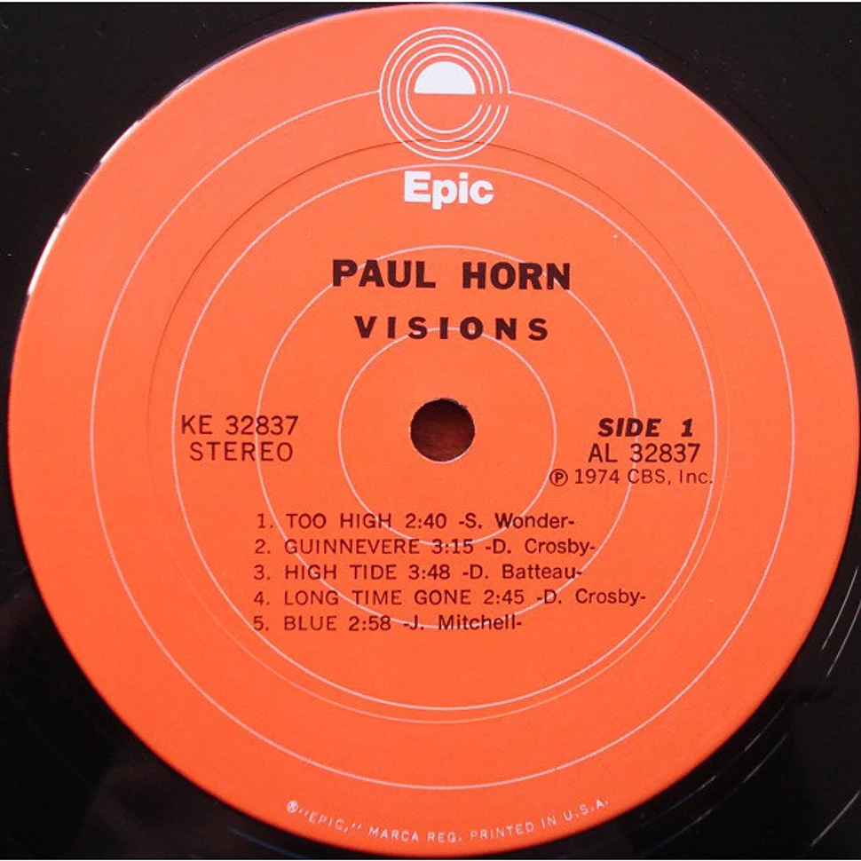 Paul Horn - Visions