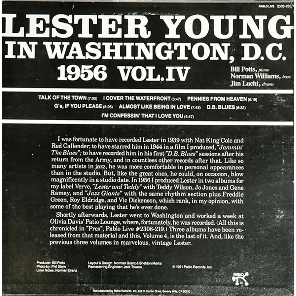 Lester Young - Pres Vol. IV