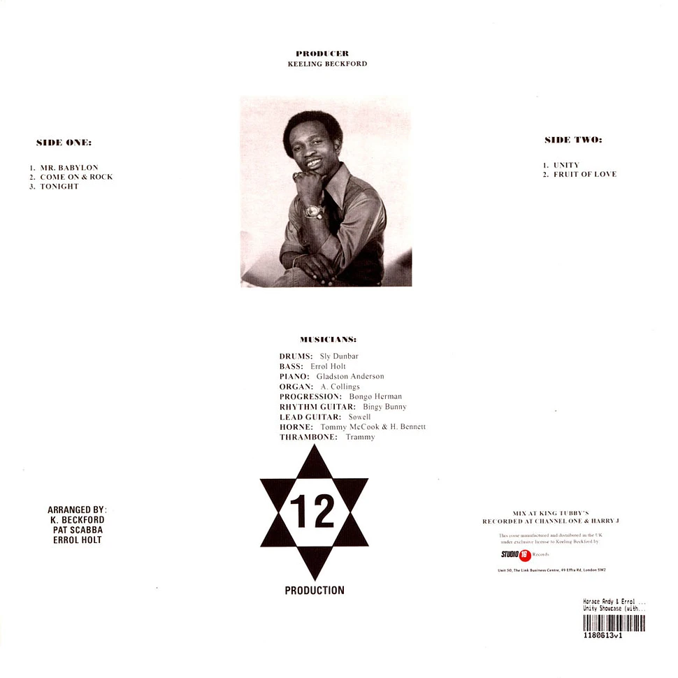 Horace Andy & Errol Scorcher - Unity Showcase (with Slightly Damaged Cover)