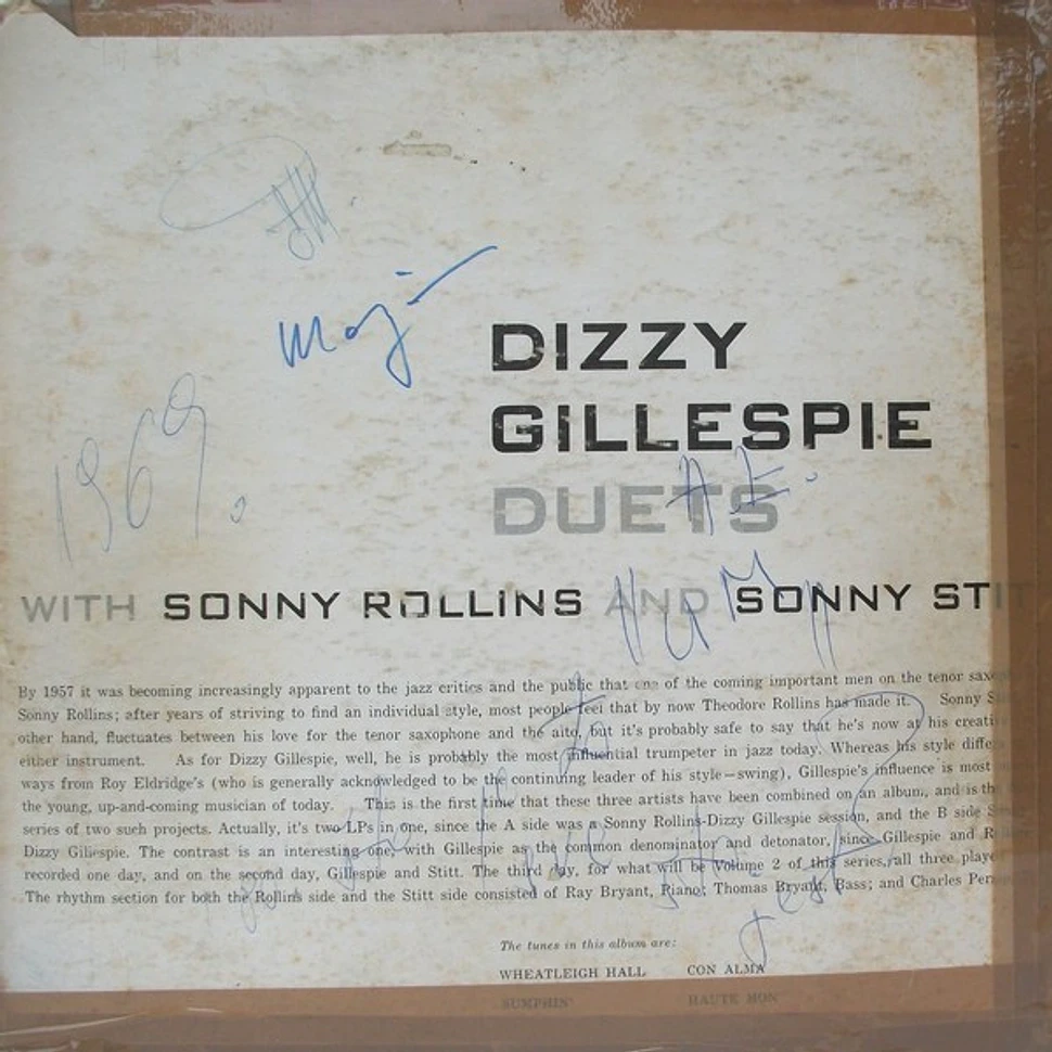 Dizzy Gillespie With Sonny Rollins And Sonny Stitt - Duets