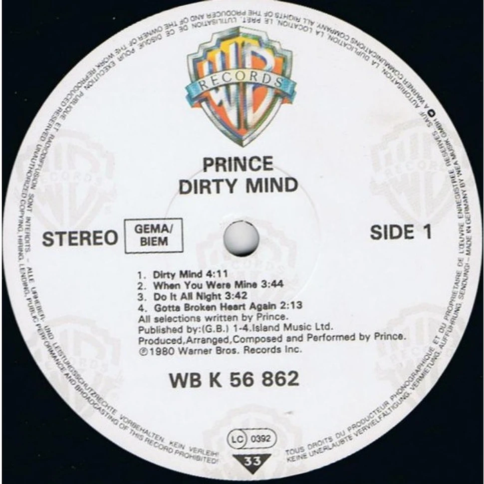 Prince - Dirty Mind