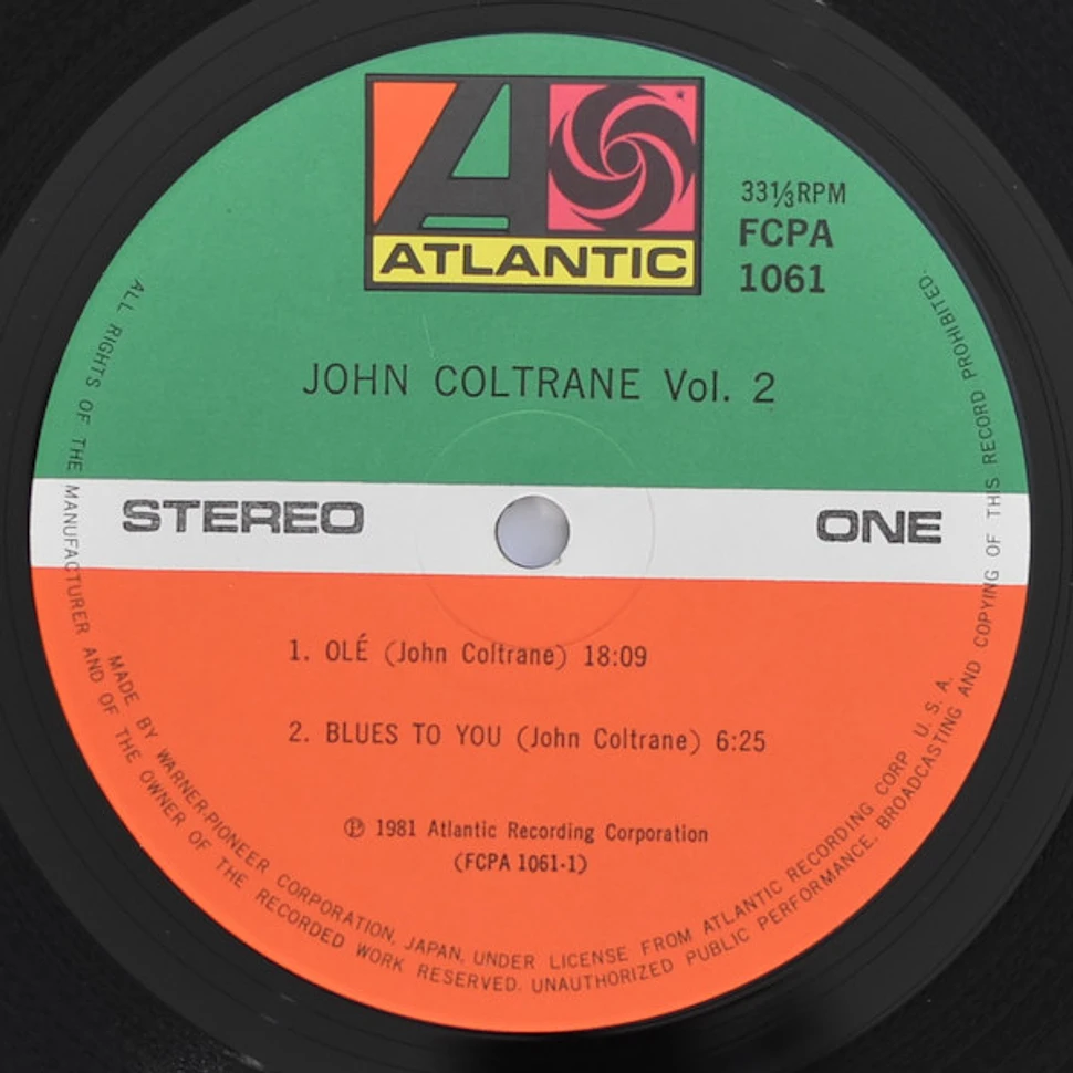 John Coltrane - John Coltrane Vol. 2