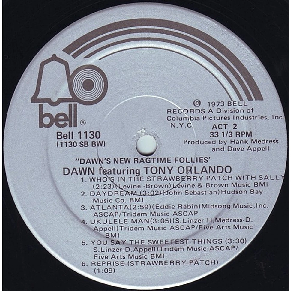 Dawn Featuring Tony Orlando - Dawn's New Ragtime Follies