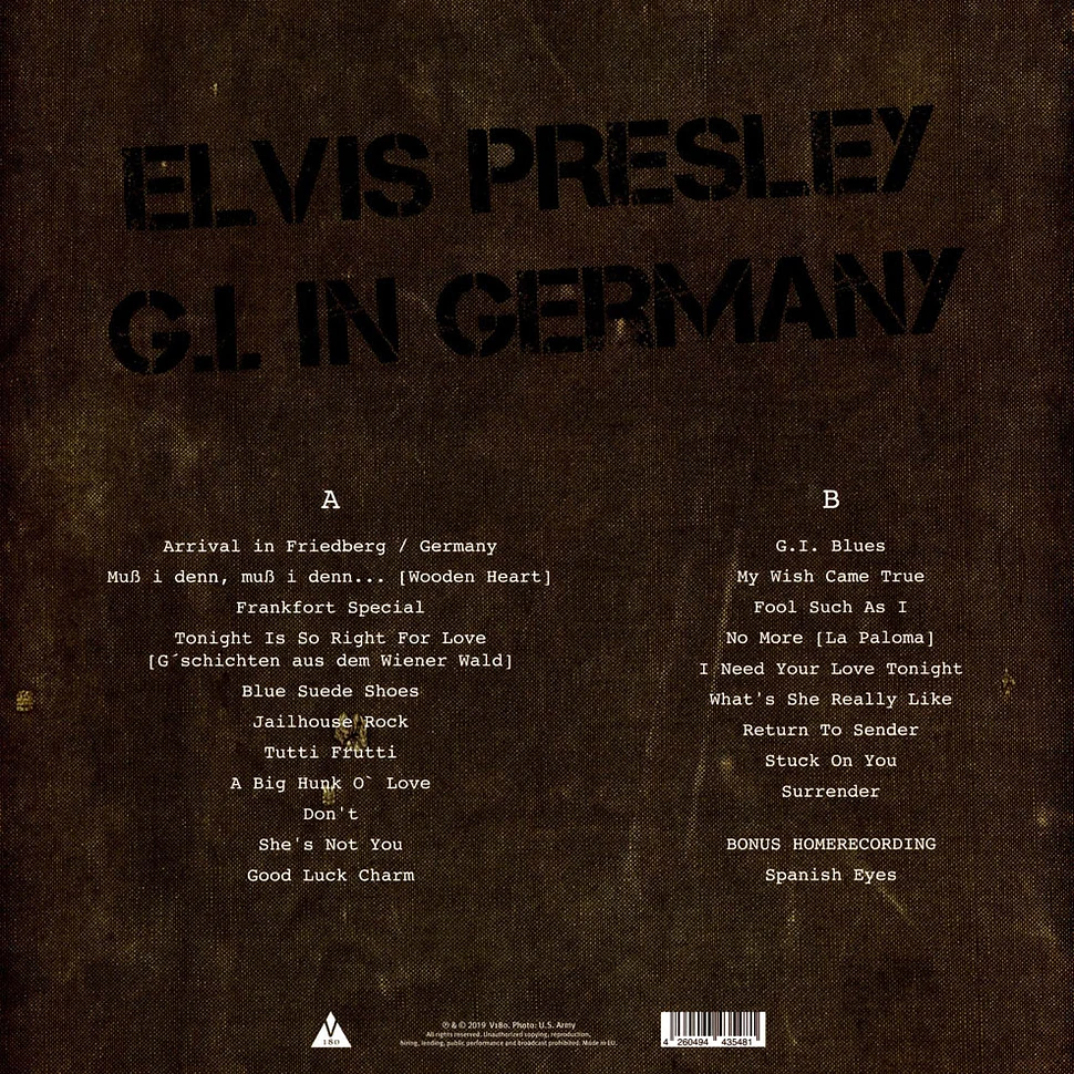 Elvis Presley - G.I. In Germany Brown Marbled Vinyl Edition