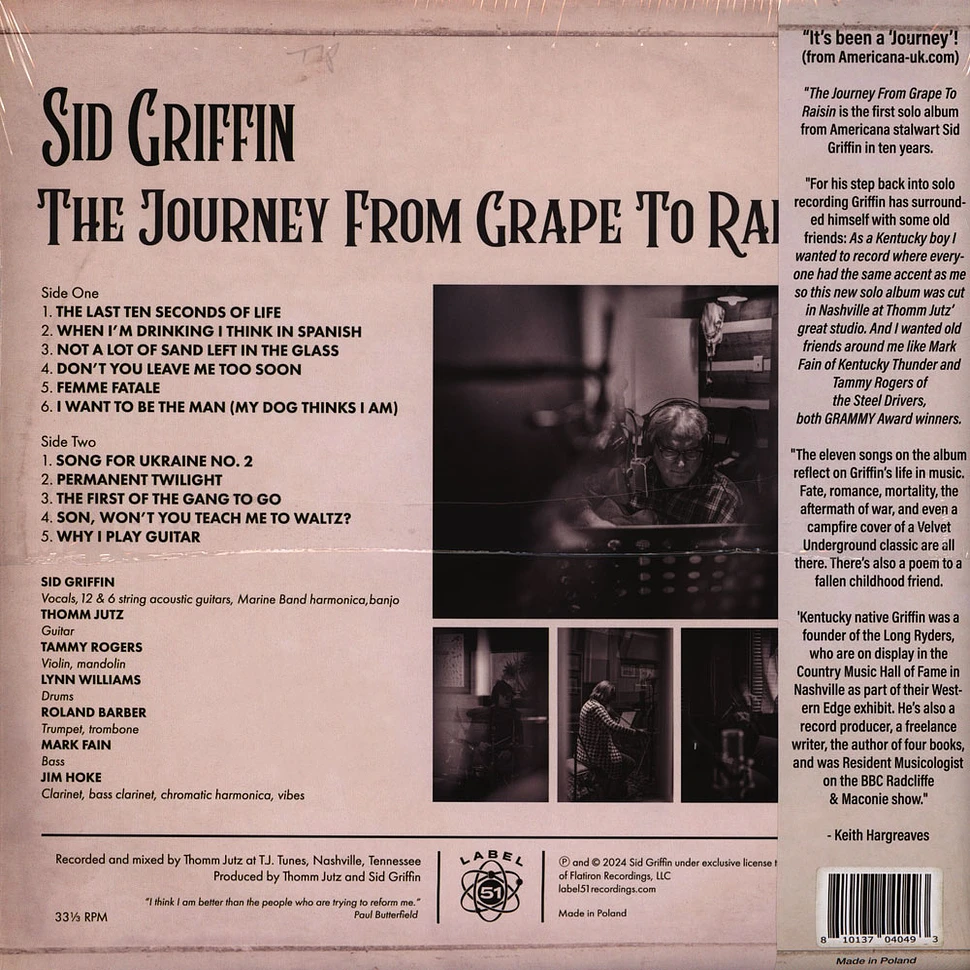 Sid Griffin - The Journey From Grape To Raisin Turquoise Vinyl Edition