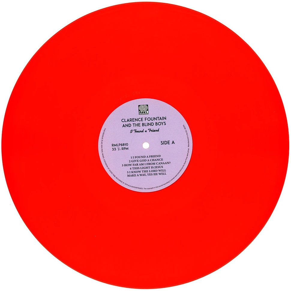 Clarence Fountain & The Blind Boys - I Found A Friend Clear Red Vinyl Edition