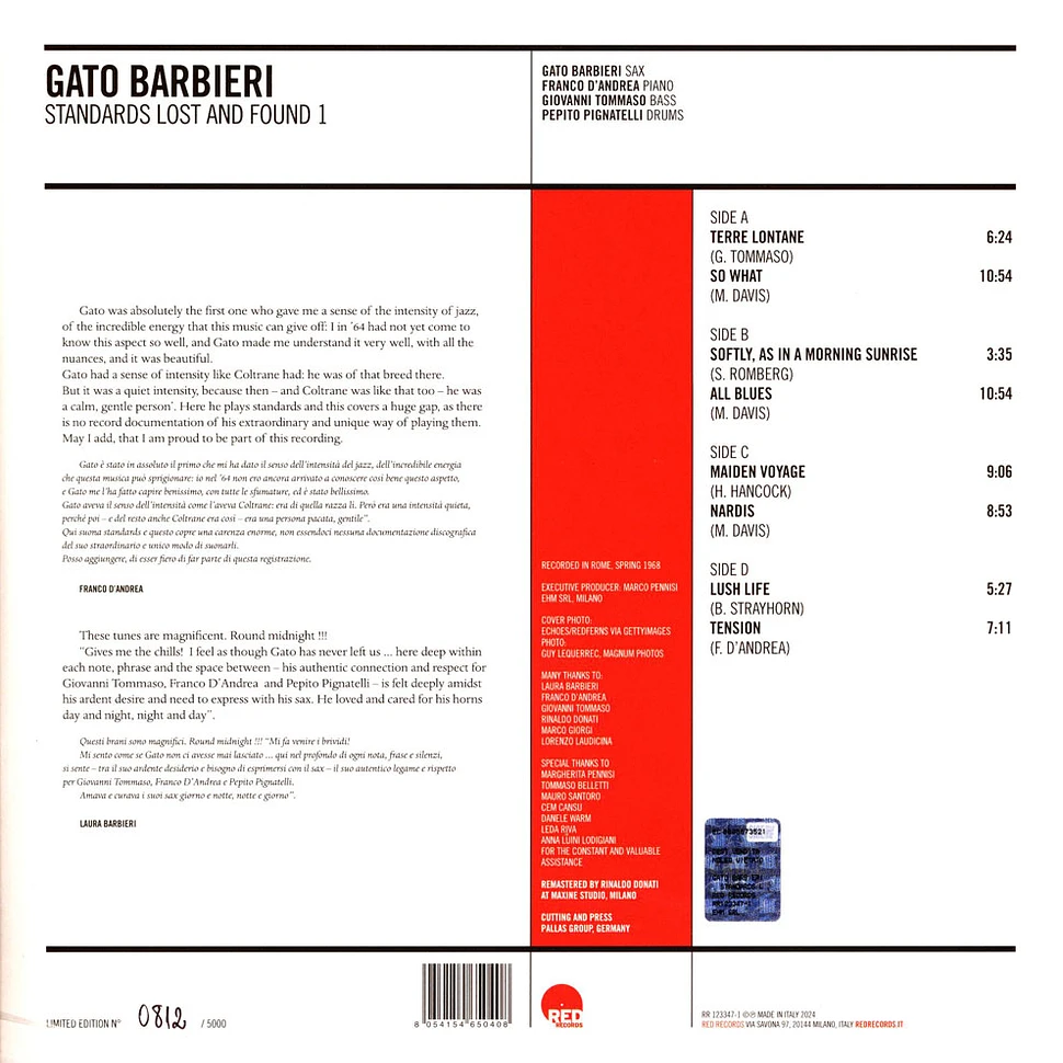 Gato Barbieri - Standards Lost And Found Volume 1