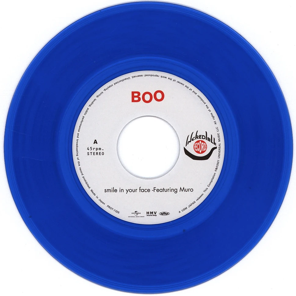 Boo - Smile In Your Face Clear Deep Blue Vinyl edition