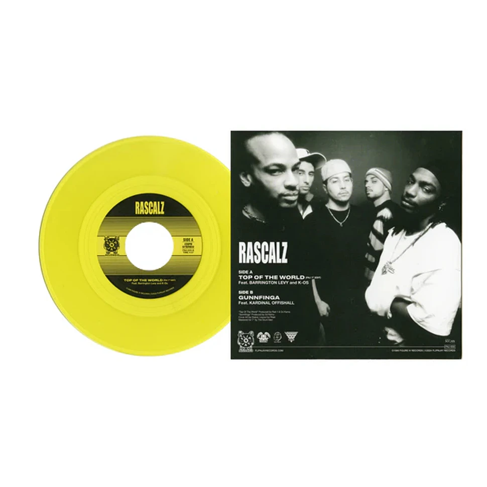 Rascalz - Top Of The World / Gunnfinga Translucent Yellow Vinyl Edition